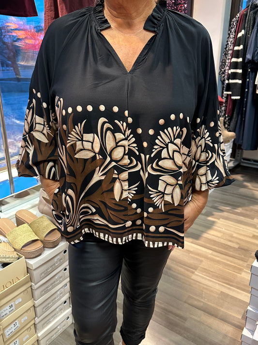 Viskoosipusero Octavia musta