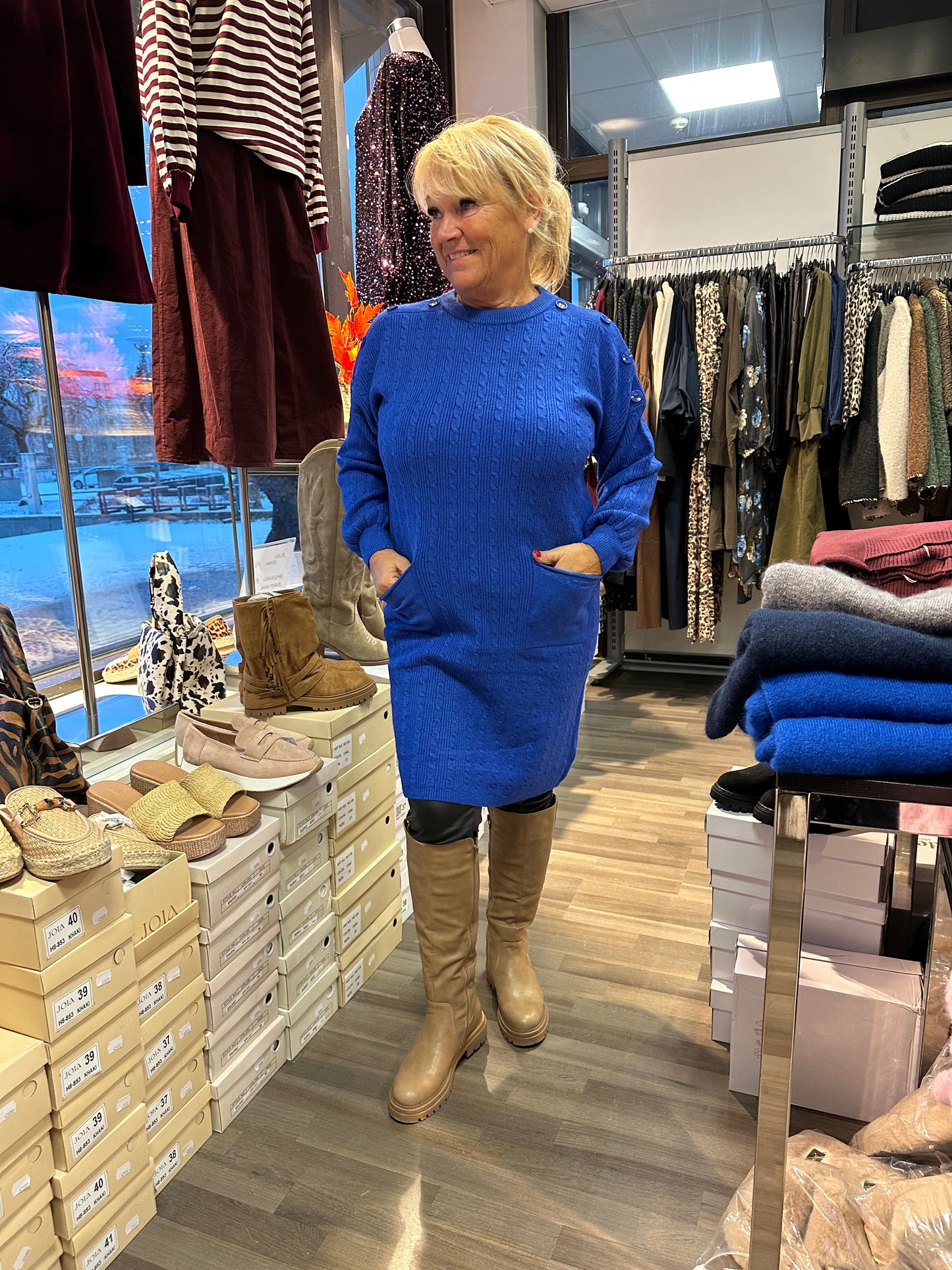 Neuletunika/mekko sininen