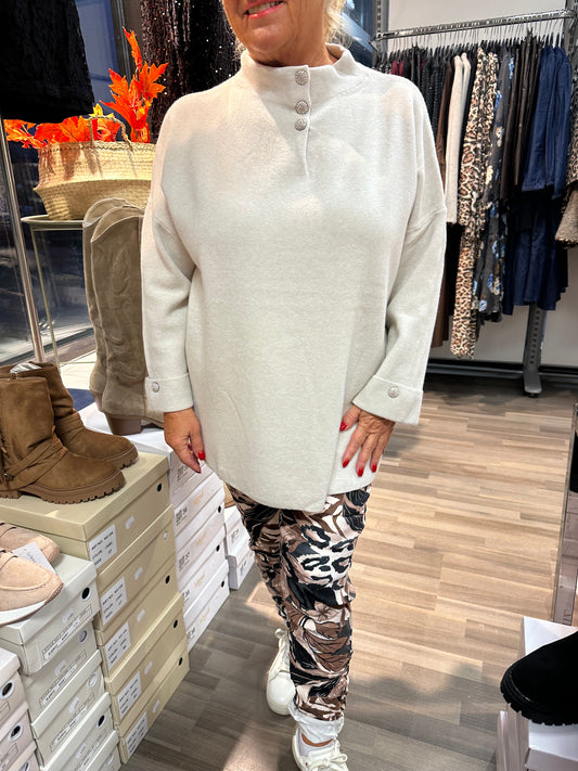 Neuletunika Diamond luonnonvalkoinen