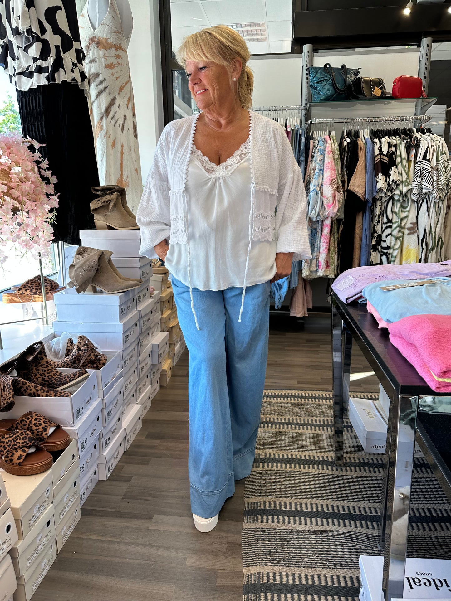 Puuvillajakku valkoinen