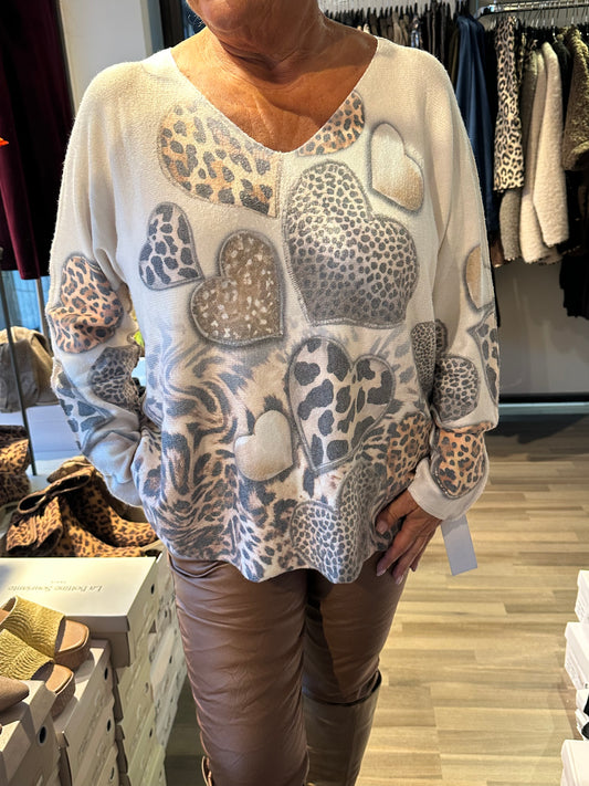 Neulepusero Hearts vaalea