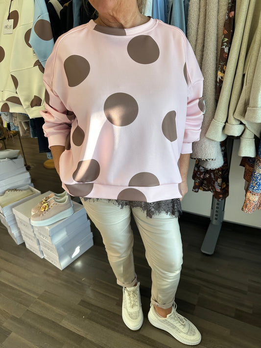 Collegepusero pallokuosinen roosa