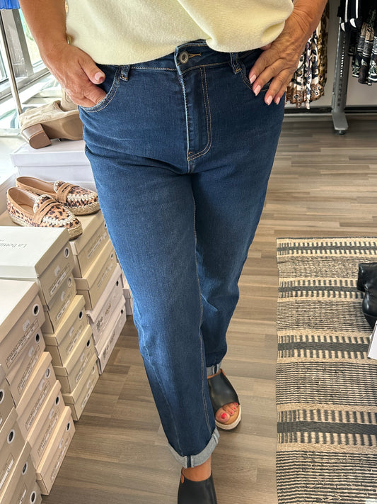 Korkeavyötäröiset farkut sininen