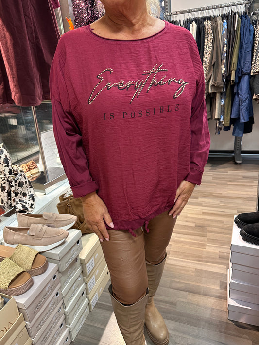 T-paita Everything Bling viininpunainen