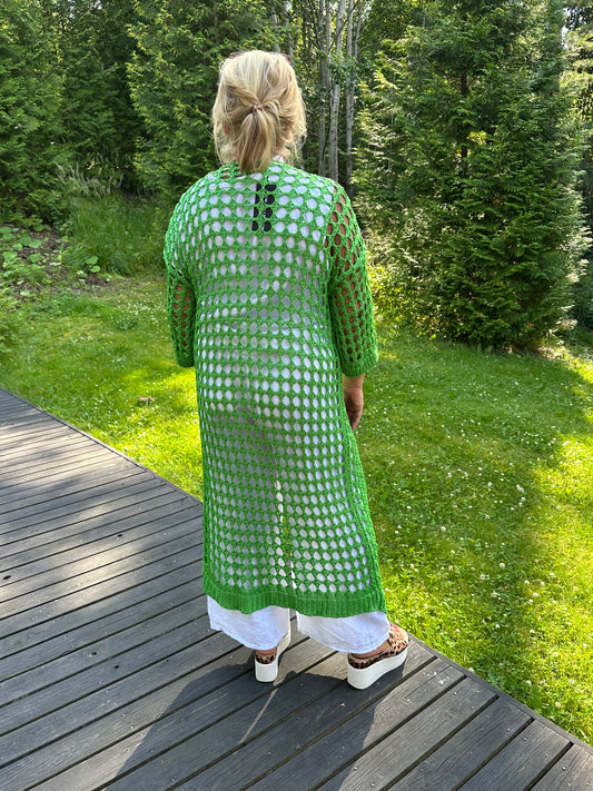 Pitkä neulejakku vihreä