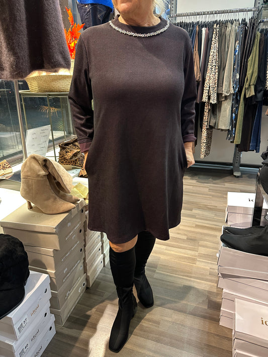 A-linjainen tunikamekko luumu