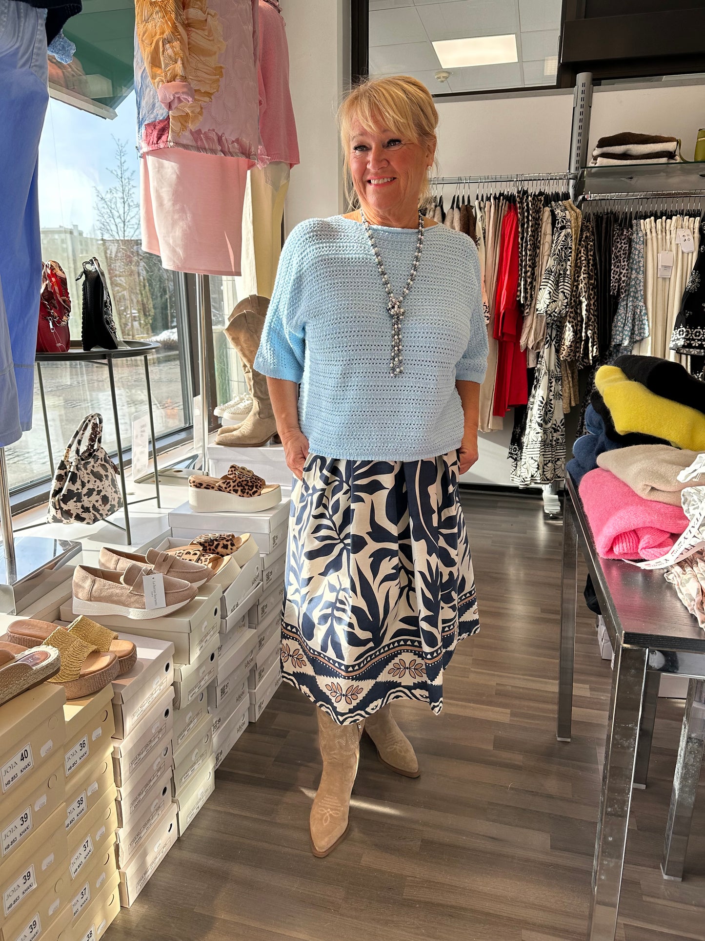 Puuvillahame sininen