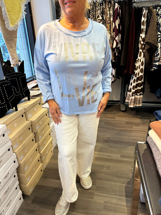 Trikoopusero La Vie sininen