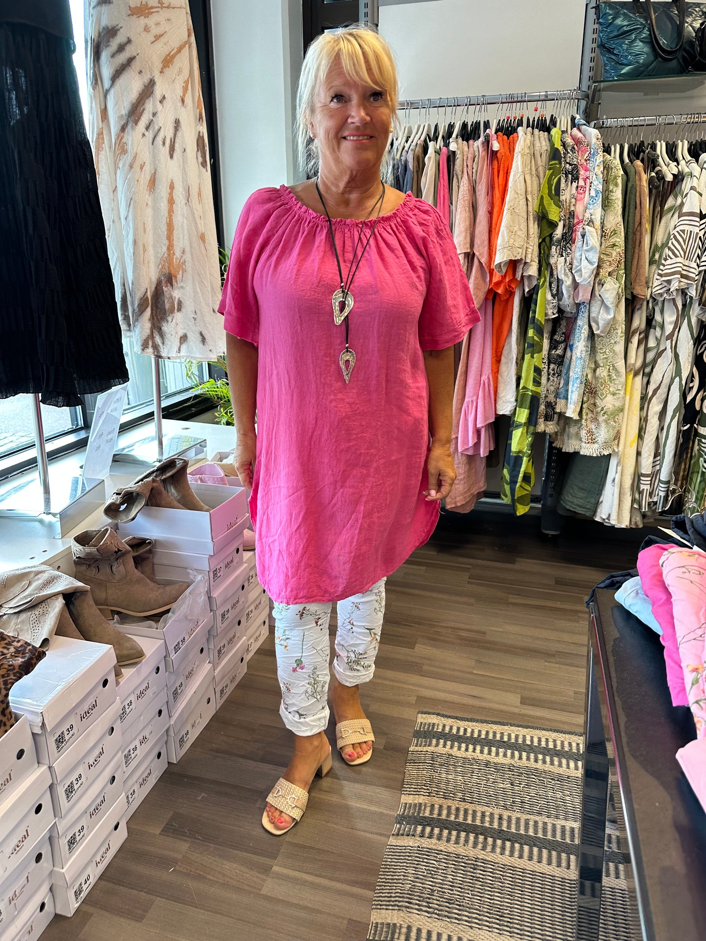 Pellavatunika fuksia