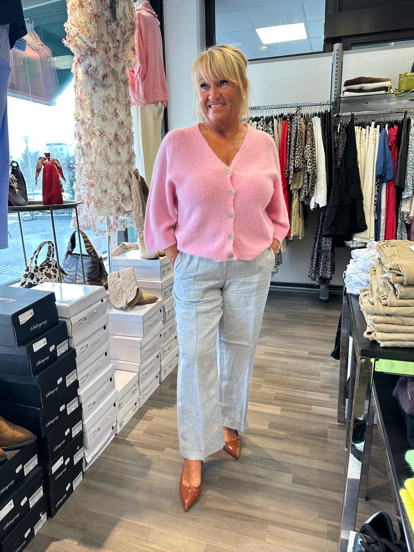 Pellava culotte Nora harmaa