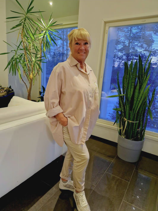 Oversize samettipaitis roosa