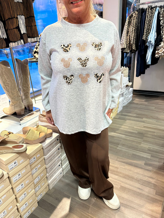 College pusero pikku Mikki harmaa