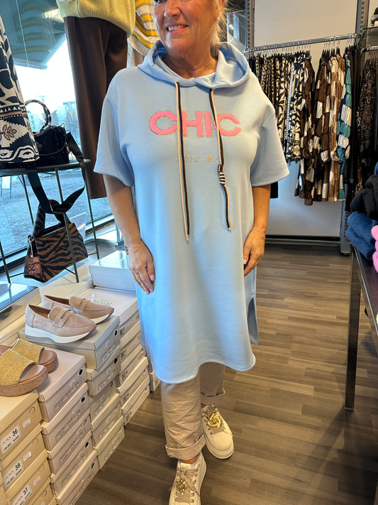 Huppari tunika/mekko Chic vaaleansininen