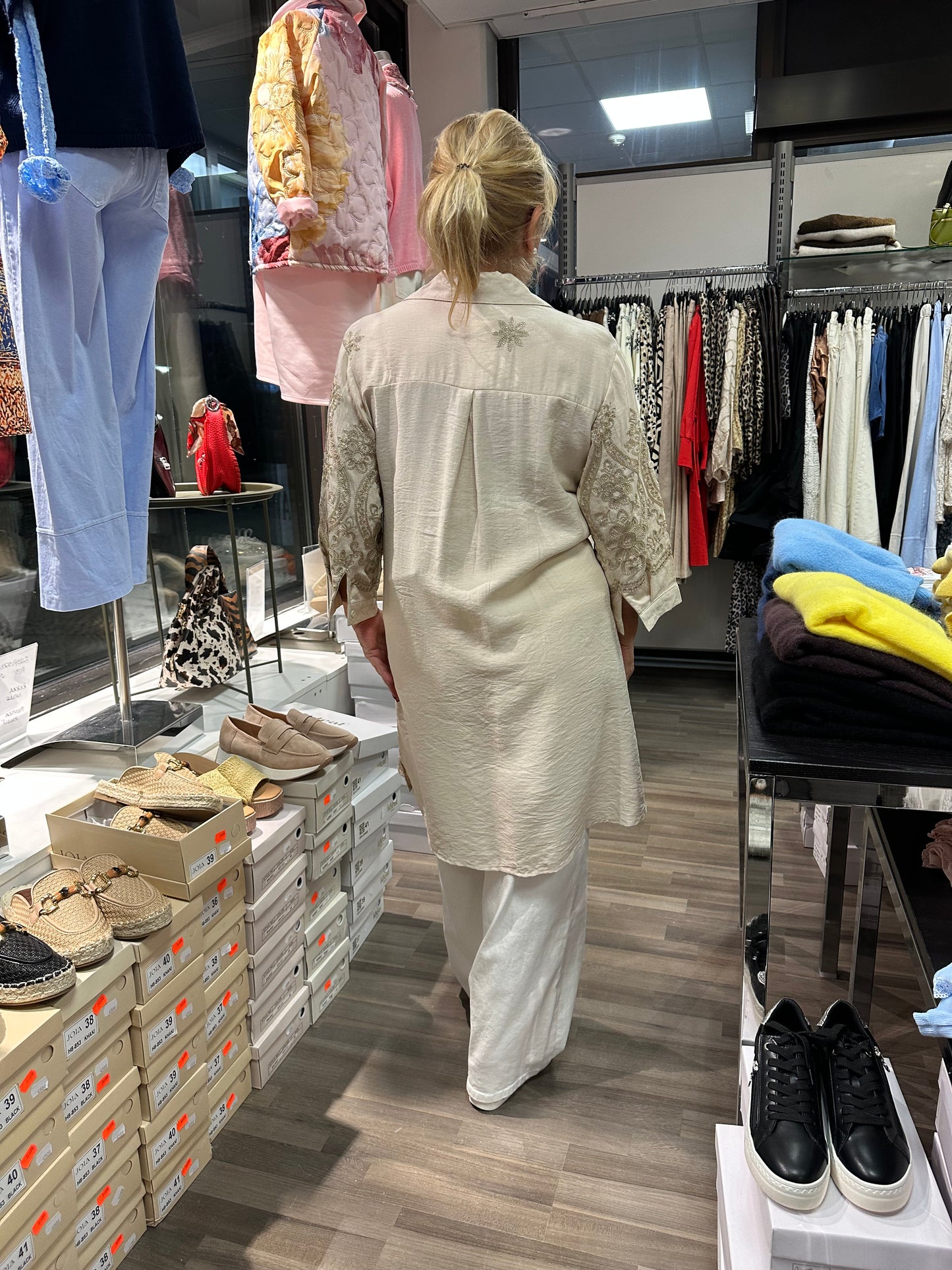 Plussize kirjailtu puuvillatunika (3 väriä)