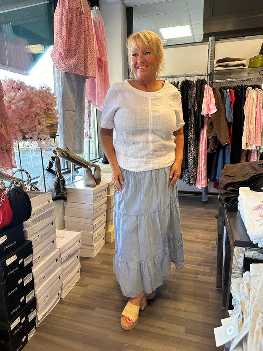Frillahelmainen puuvillahame Jeans