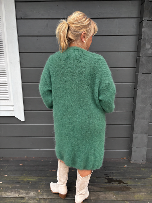Mohair neuletakki metsänvihreä