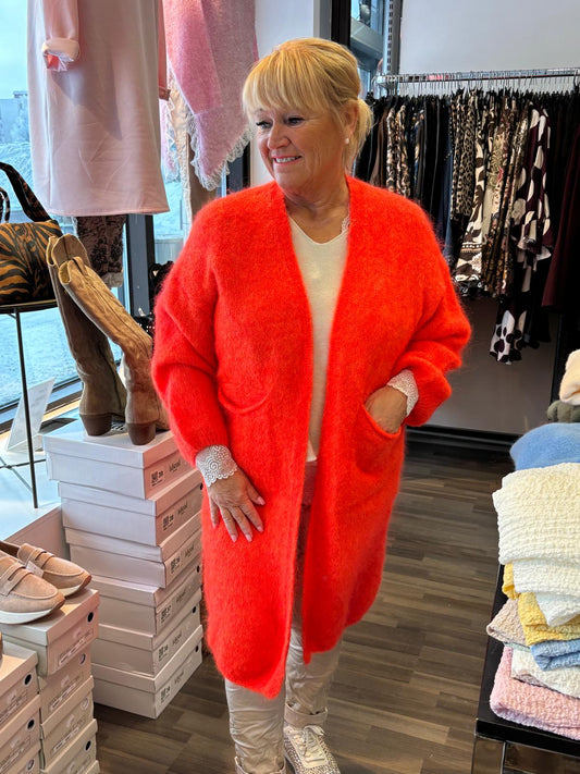 Mohair neuletakki oranssi/koralli