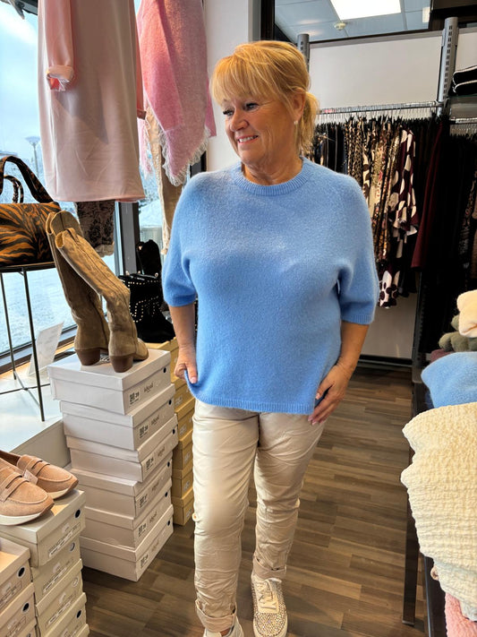 Alpakka-sekoite neule sky blue