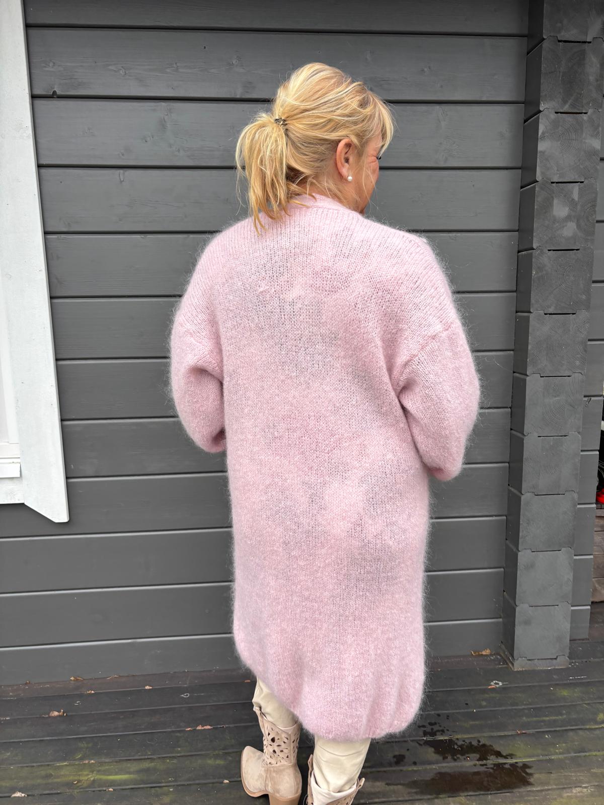 Mohair neuletakki vaalea roosa
