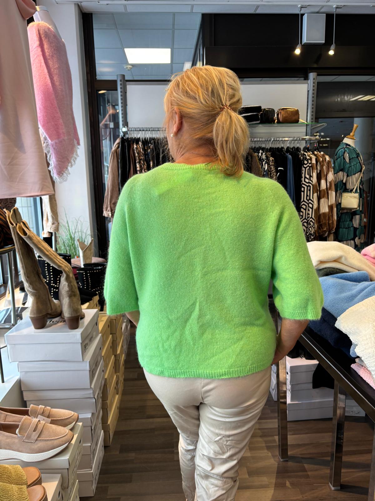 Alpakka-sekoite neule omppuvihreä