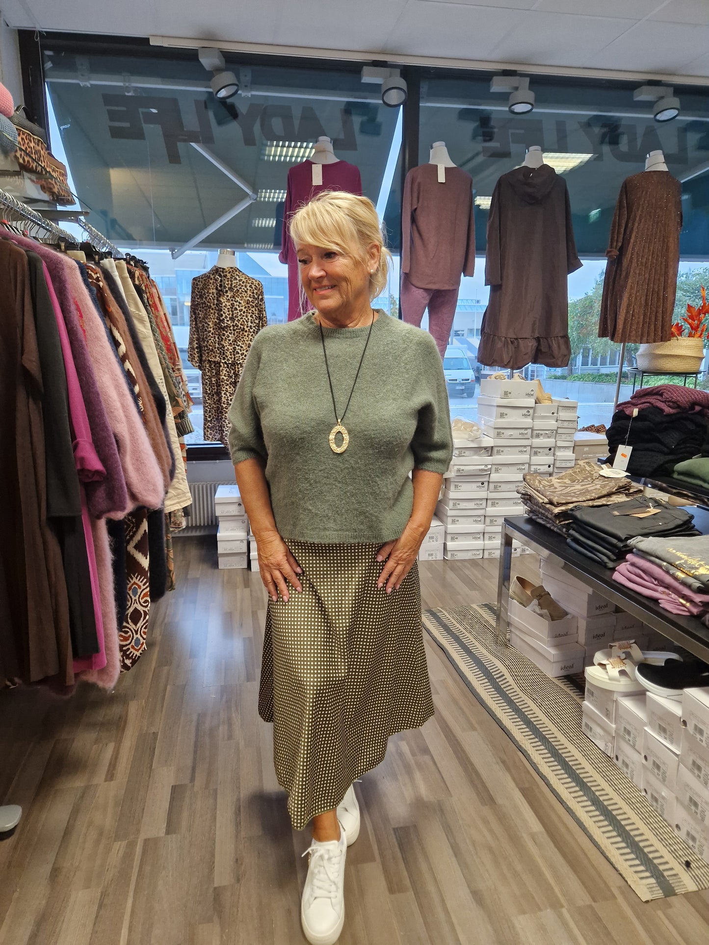 Alpakka-sekoite neule vihreä