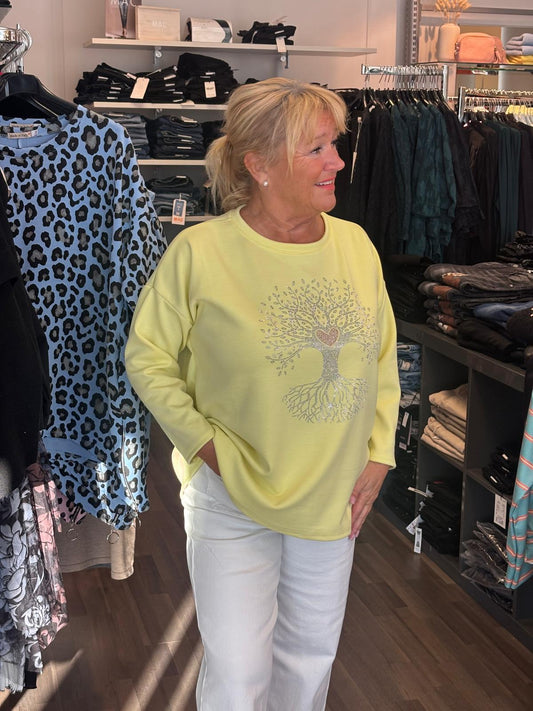 Kevyt college pusero keltainen