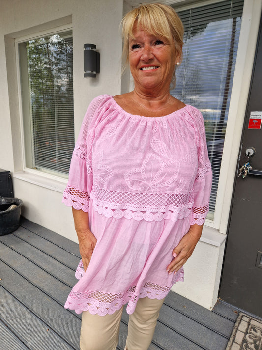 Bohemian tunika pinkki