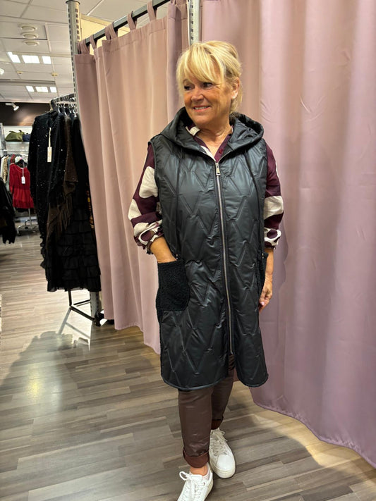 Kevyt tikkiliivi musta