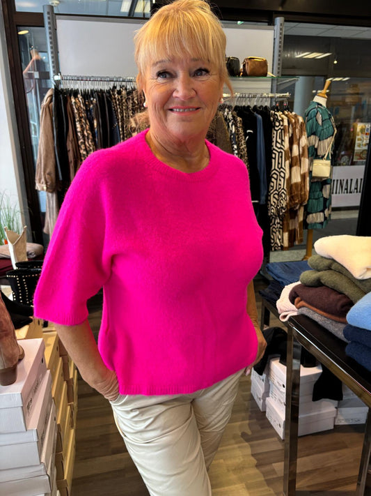 Alpakka-sekoite neule pinkki