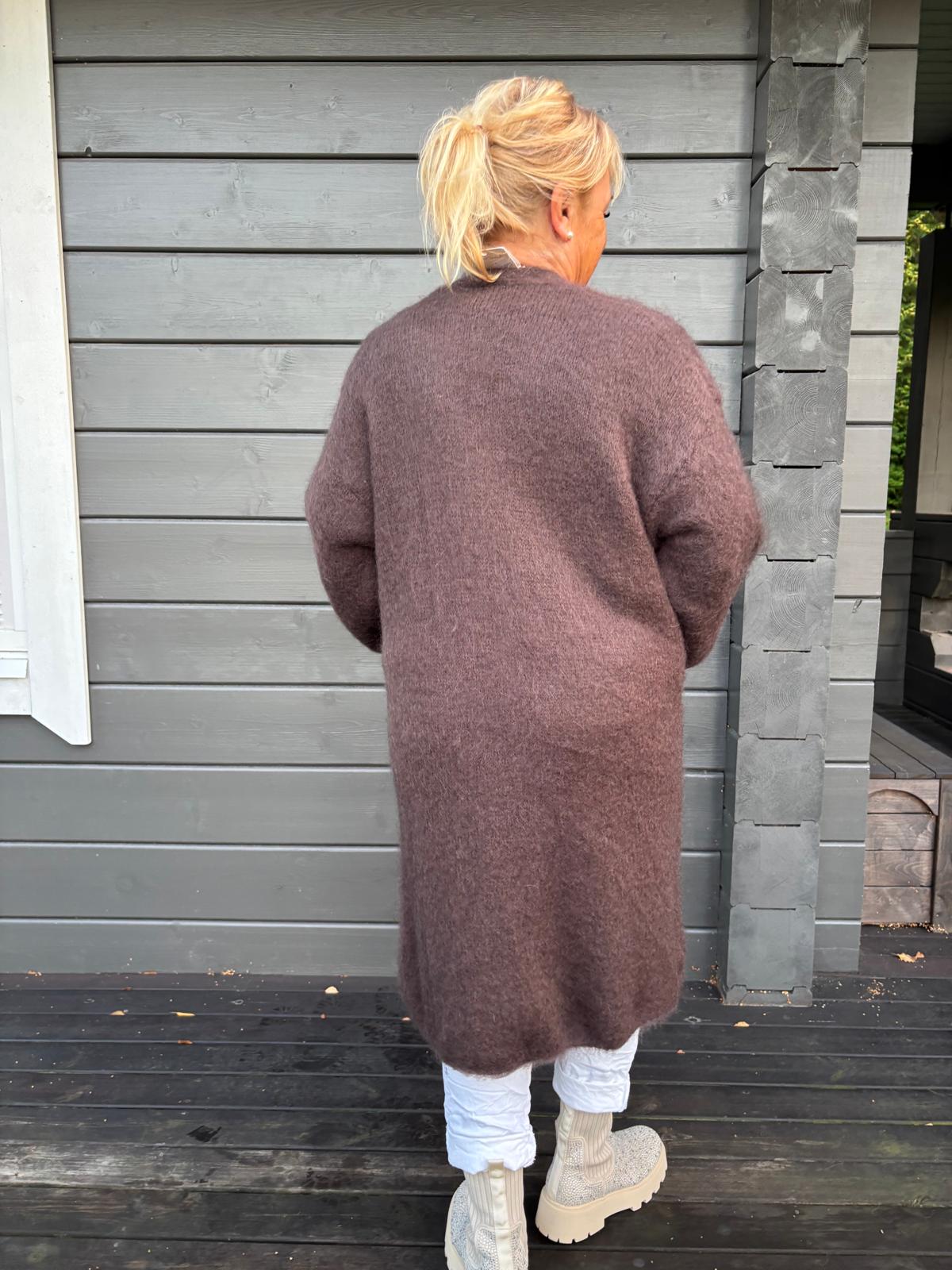 Mohair neuletakki ruskea