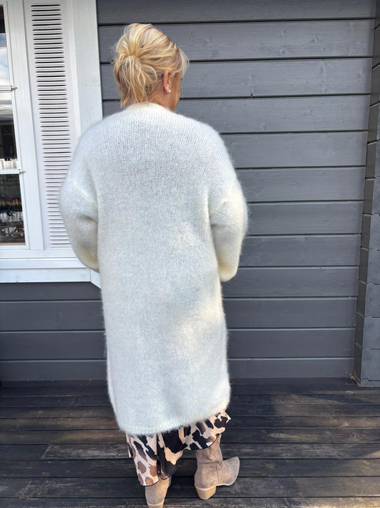 Mohair neuletakki luonnonvalkoinen