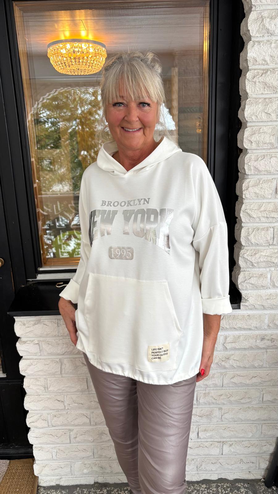 NewYork huppari plussize valkoinen