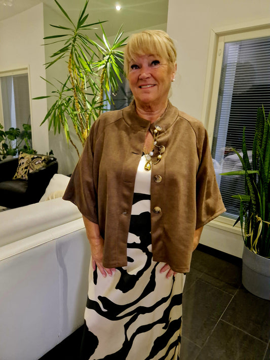 A-linjainen jakku ruskea