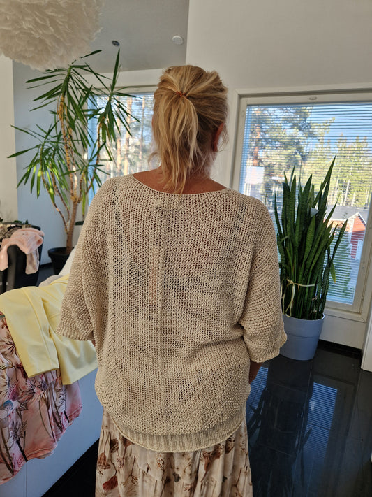 Kevyt neule cream/ vaalea beige