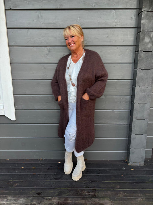 Mohair neuletakki ruskea