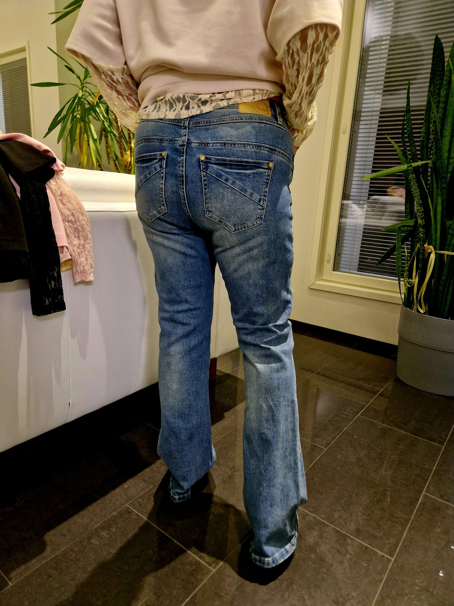 Brook bootleg farkku pesty sininen