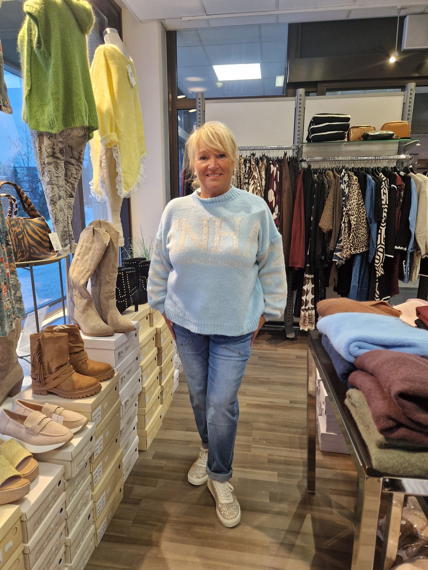 Pehmeät farkut vaalea sininen