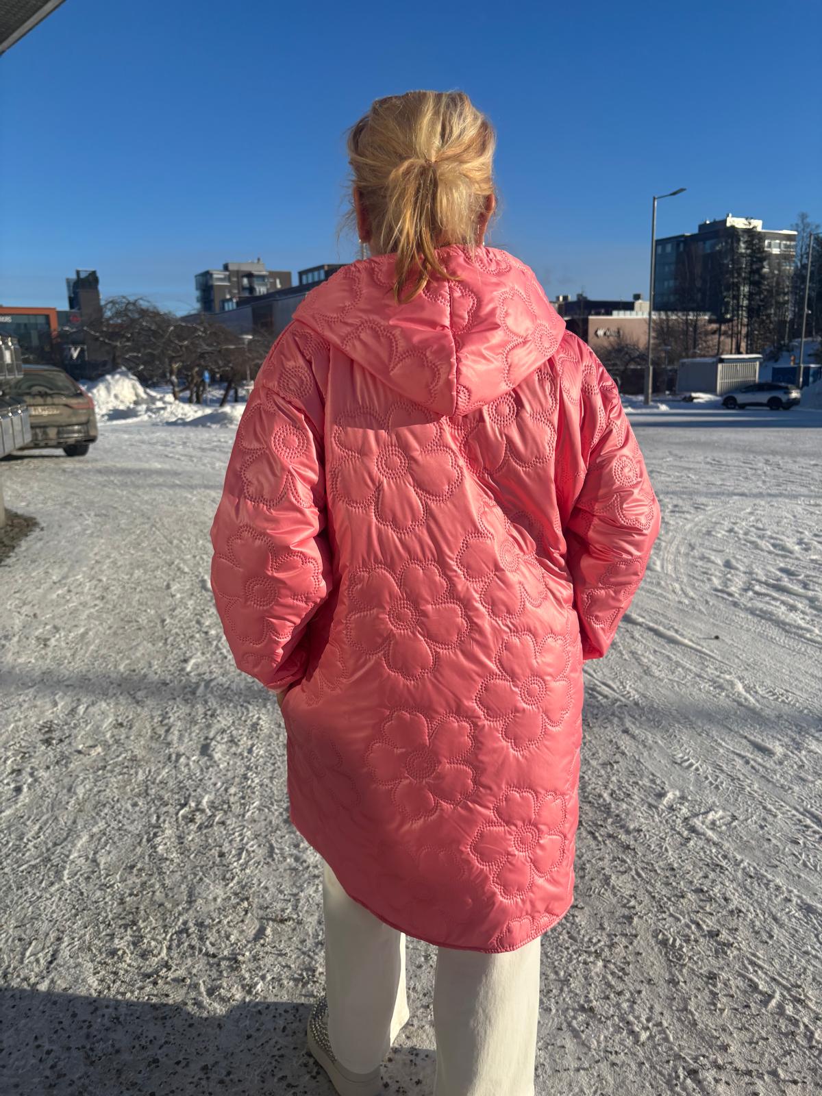 Kevättakki pinkki/ lohenpunainen