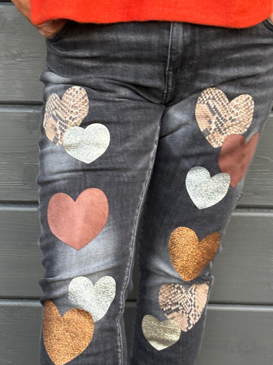 Mageet sydän farkut