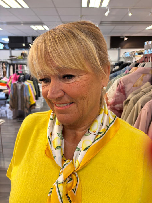 Pikkuhuivi kirkas keltainen sitruuna