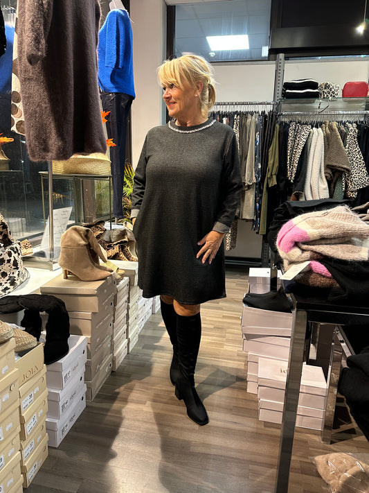 A-linjainen tunikamekko harmaa