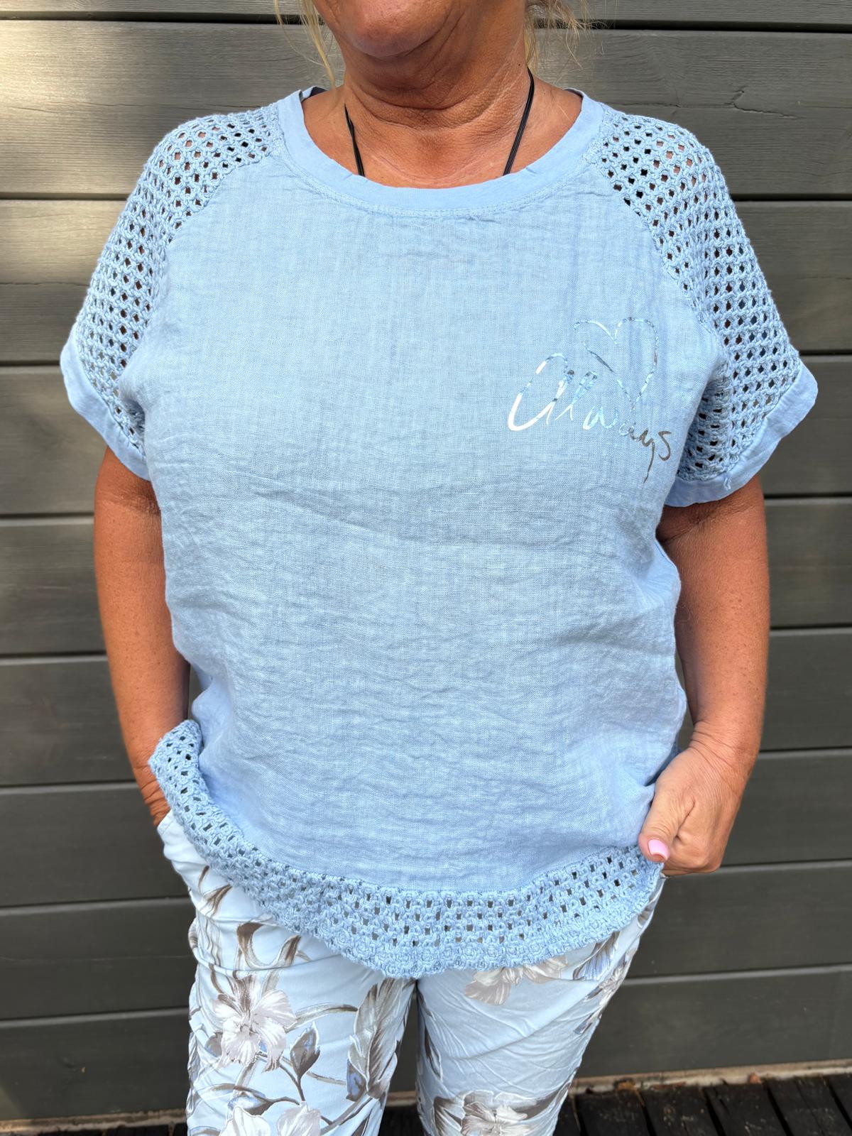 T-paita puuvilla-pellavaa (9 väriä)