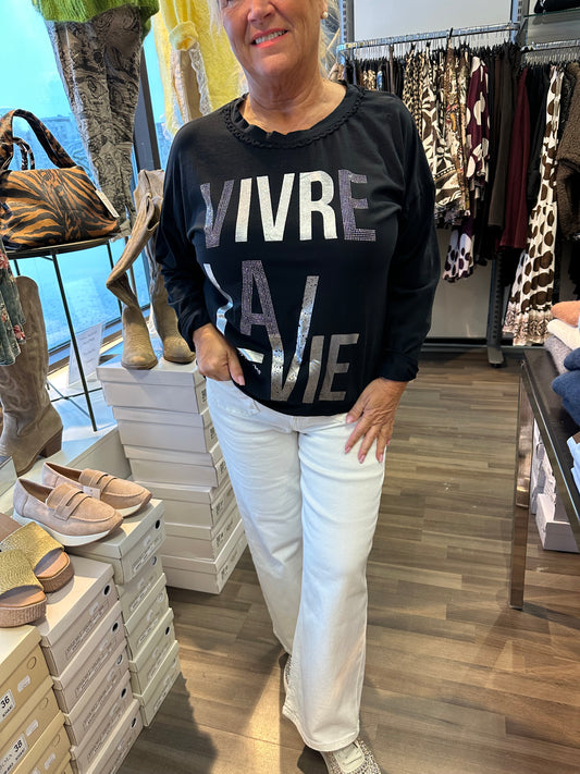 Trikoopusero La Vie musta