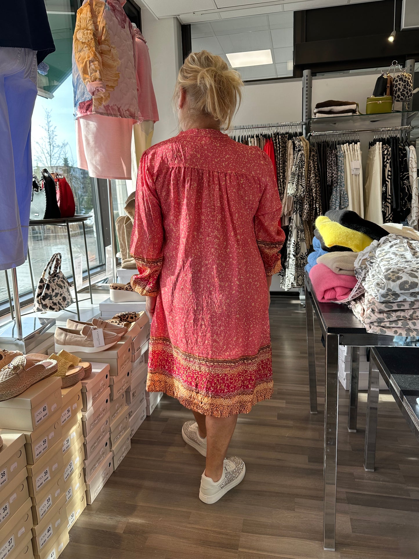 Tunika/mekko Annelin  punainen/koralli