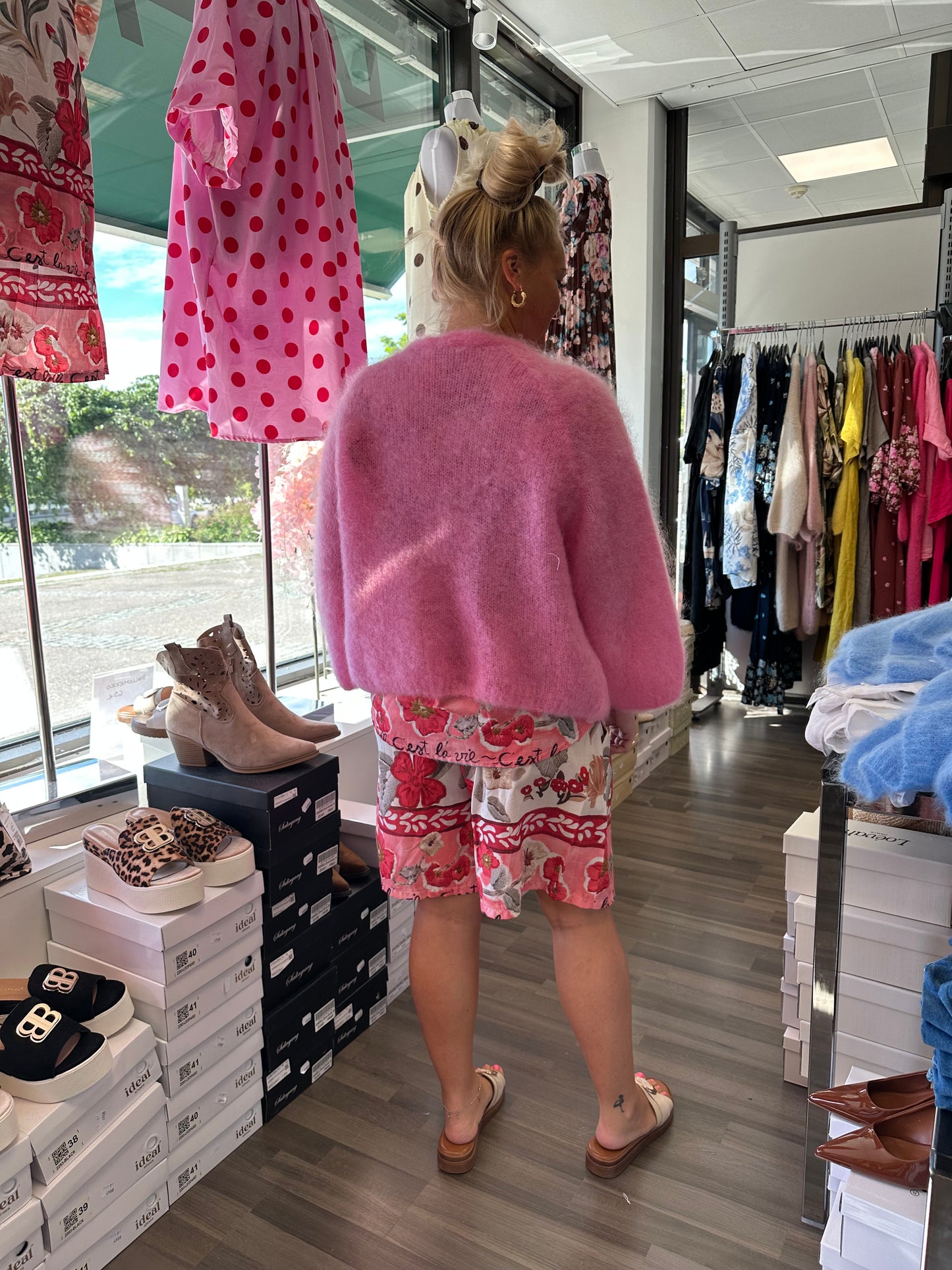 Mohair neuletakki pinkki