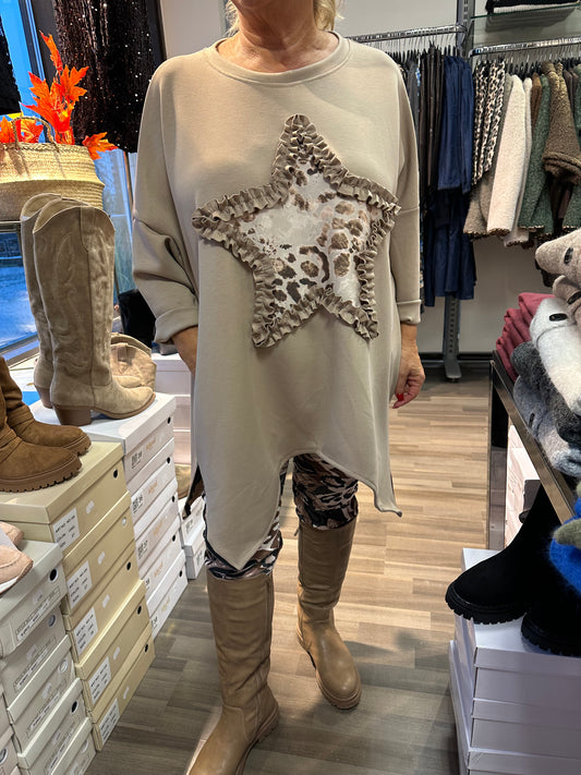 Plussize college tunika Star beessi