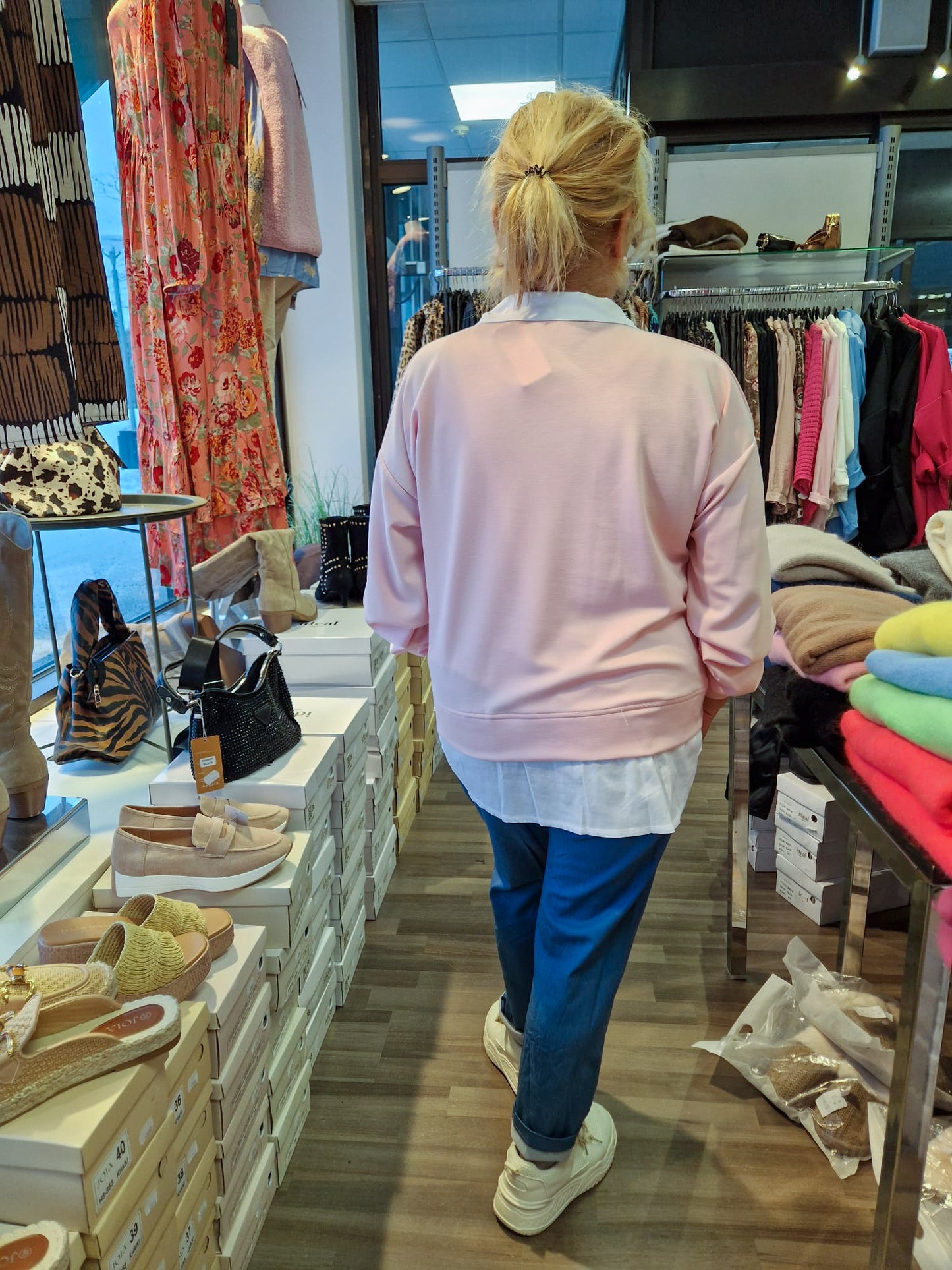 Kauluspaita college roosa