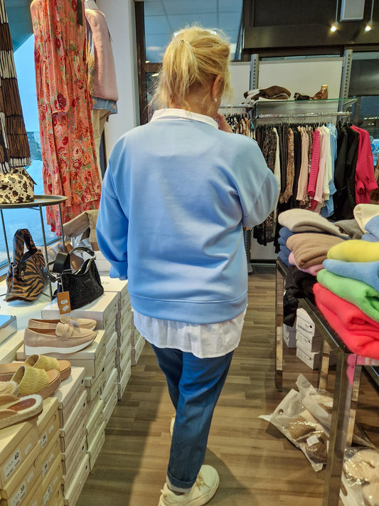 Kauluspaita college sininen