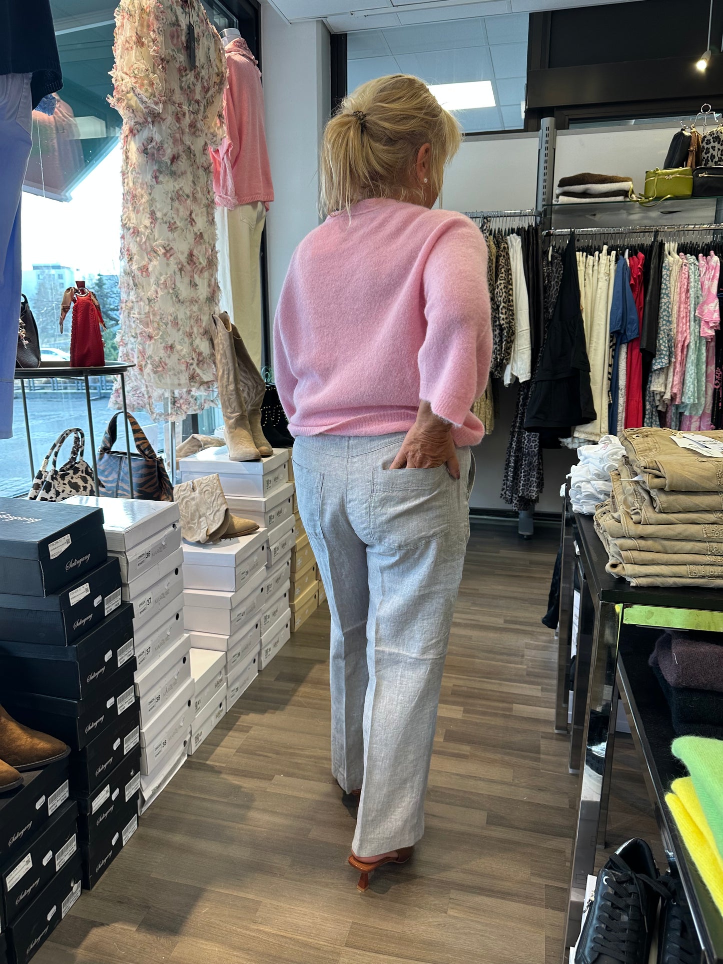 Pellava culotte Nora harmaa
