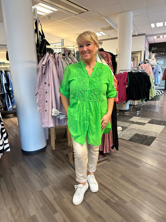 Puuvillatunika kirkas vihreä